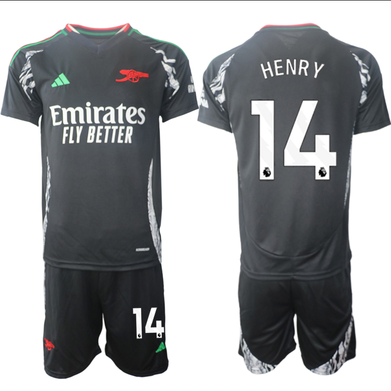 Men 2024-2025 Club Arsenal away Black #14 Soccer Jersey